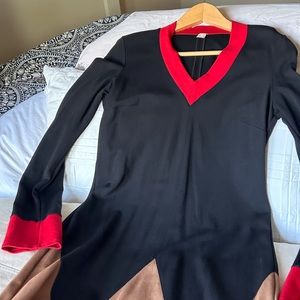 Italian designer dress in gorgeous knit fabric.